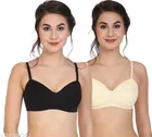 Cotton Blend Solid Padded Bra for Women 