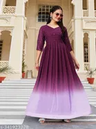Fit and Flare Embellished Maxi Dress for Women 