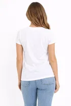 Cotton Blend Printed T-shirt for Men, White 