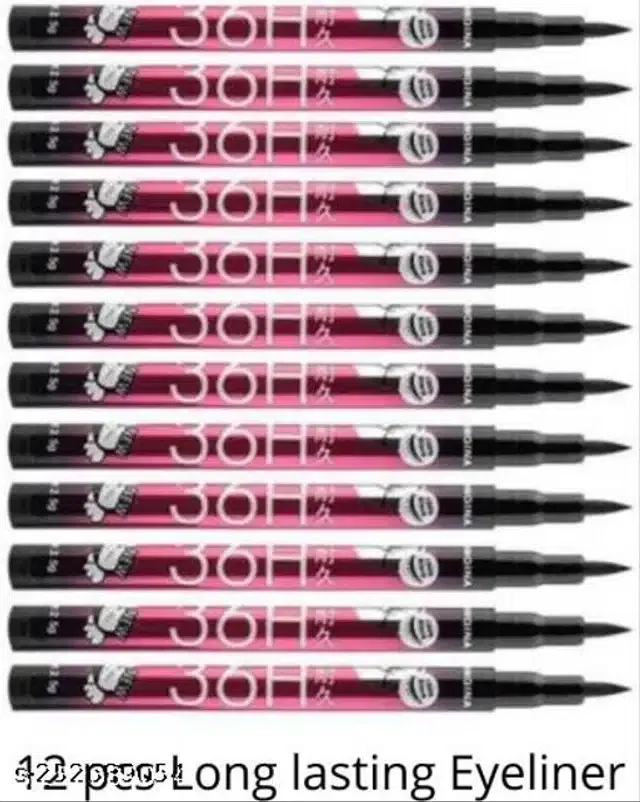 36H Eye Liner (Black, Pack of 12)