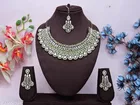 Mehandi Finish Enchanting Golden Rainbow Diamond Choker Set for Women 