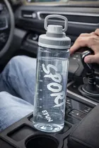 Flip Top Transparent Motivational Sports Durable Gym Fitness Water Bottle 700 ML