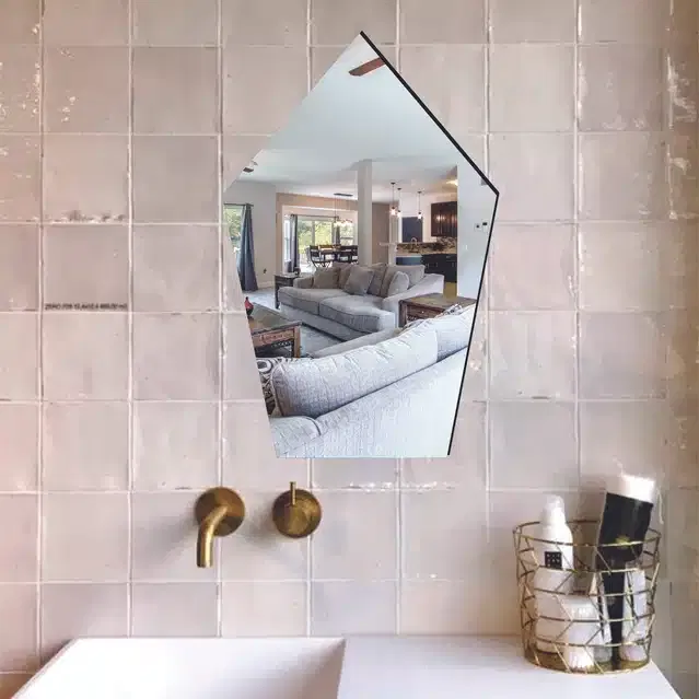 Acrylic Wall Mirror Stickers (Silver, 20x30 cm)