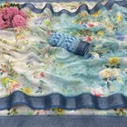 Linen Printed Saree for Women, Multicolor 