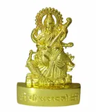 BHARDWAJ RETAILS Heaven Decor - Goddess Saraswati Metal Idol 