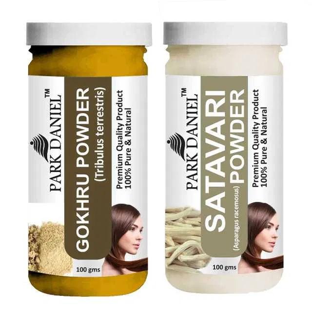 Park Daniel 100% Pure & Natural gokhru Powder & Satavari Powder (Pack Of 2, 100 g) (SE-939)
