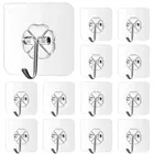 Plastic Wall Hooks, Transparent 