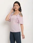 Polyester Solid Top for Women 