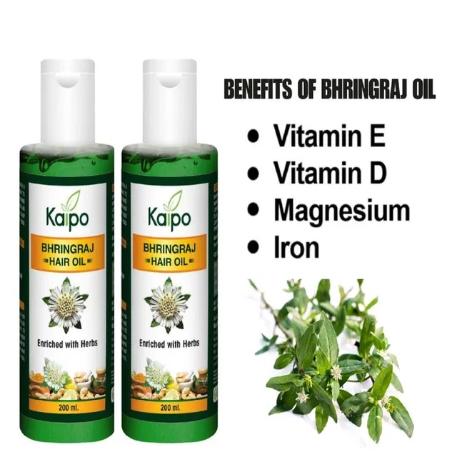 Kaipo Bhringraj Herbal Hair Oil (200 ml, Pack of 2)