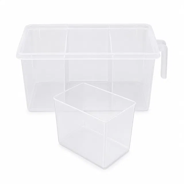 Fridge Square Food Storage Container With Small Container (Set Of 3)