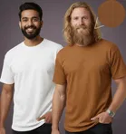 Polyester Round Neck T-shirt for Men, Multicolour, Pack of 2 