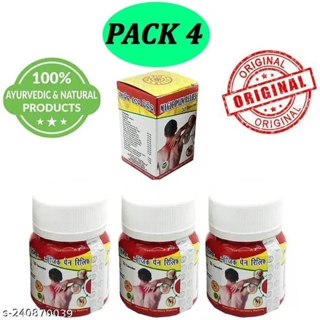 Bengal Herbs Magic Pain Relief Tablet For Joint Pain,Arthritis,Sciatica,Gout Pack Of 4