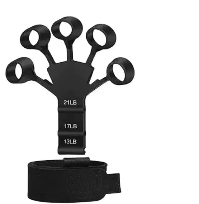 Silicone Finger Grip Strengthener (Black)