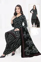 Crepe Floral Punjabi Suits for Women 