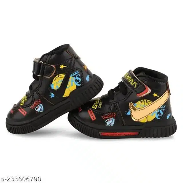 Casual Shoes for Boys (Black, 4-4.5 Years)