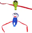 Plastic Hulk & Doremon Torch Light & Whistle Rakhi for Kids 