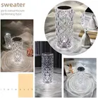 Immutable  Crystal Lamp,Color Changing Rose,USB Rechargeable Table Lamp  