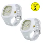 White colour digital watch for unisex boys and girls new dial, Pack of 1, Pack of 1, Pack of 1 (Pack of 2)