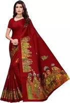 Khadi Silk Printed Saree for Women 