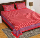 Cotton Rajasthani Jaipuri Double Bedsheet with 2 Pillow Covers 