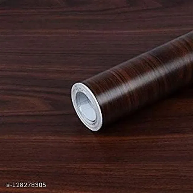Bliss PVC Wallpaper for Home (Brown, 40x490 cm)