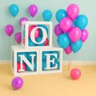 One Balloon Box for 1st Birthday Decoration,Multicolour,Set Of 1