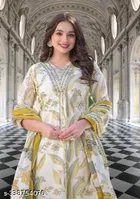 Viscose Rayon Printed Kurta with Pant & Dupatta for Women 