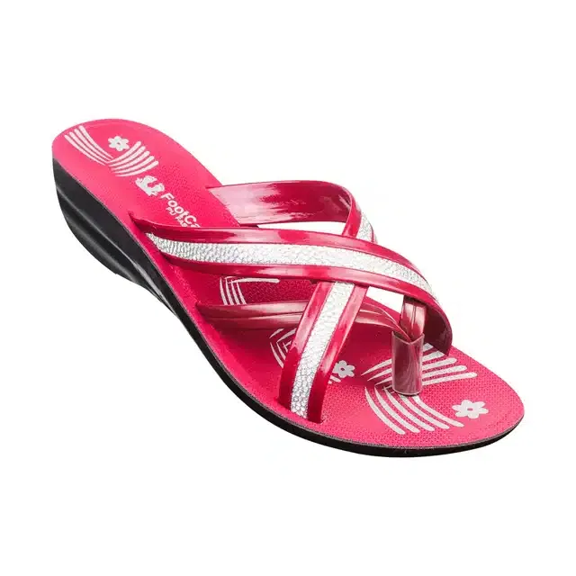 Flats for Women (Pink & White, 8)