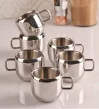 Nivis Stainless Steel Apple Shaped Tea & Coffee Cups Pack of 6 