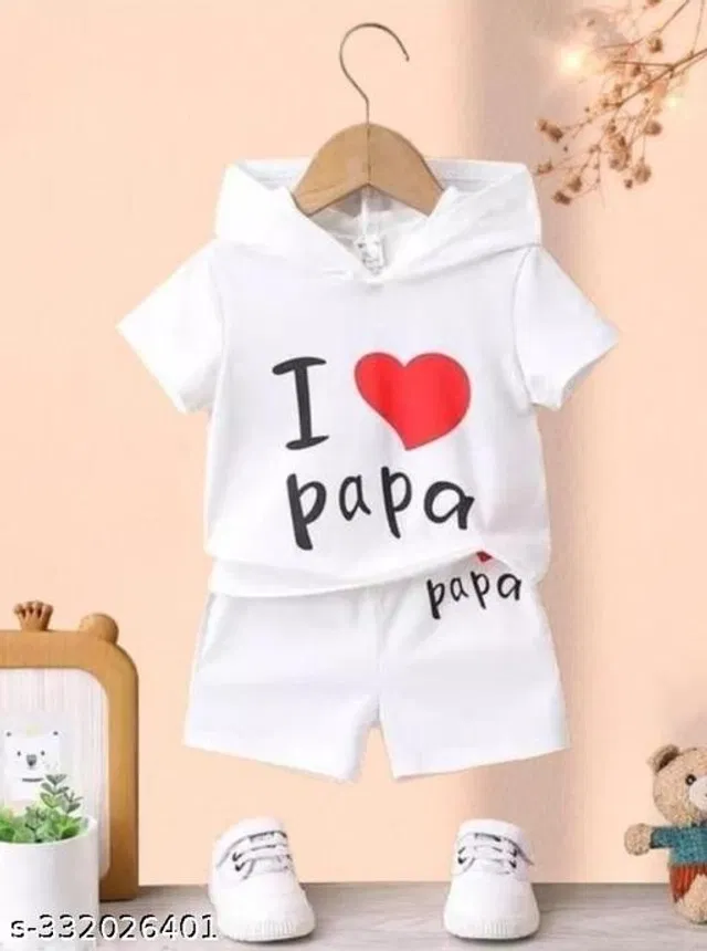 Hosiery Cotton Clothing Set for Kids (White, 0-3 Months)