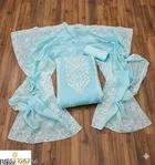Embroidered Floral Patiala Suit for Women 
