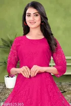 Net Kurti for Women,  Pink  
