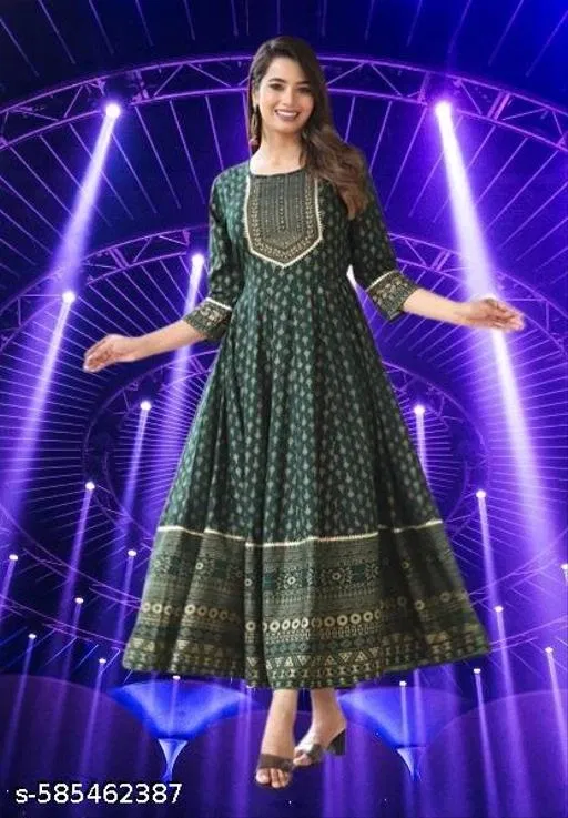 Acrylic Kurti for Women, Blue (XXXL)