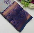 Dola Silk Zari Woven Saree for Women, Turquoise 