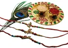 Combo of 3 Pcs Rakhi with 4.5 inch Plate 