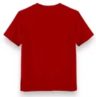 Chest Print Cotton T-Shirts for Kids, Red 
