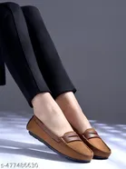 Solid Suede Loafers for Women 