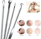 Stainless Steel 4 Pcs Acne Blackhead Remover 
