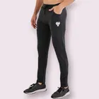 Lycra Nylon Logo Printed Track Pant for Men 