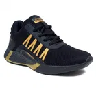 Sports Shoes for Men (Black & Gold, 6)