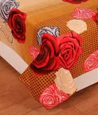Polycotton Printed Double Bedsheet with 2 Pillow Covers 