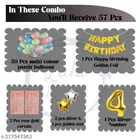 57 Pcs 4th Birthday Decoration kit, Multicolour, Set of 1
