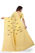 Cotton Linen Zari Woven Saree for Women 