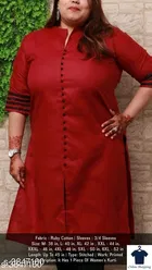 Solid Cotton Kurti with Pom-Pom for Women 