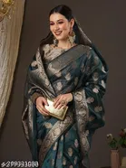 Organza Zari Woven Saree for Women 