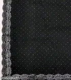 Georgette Embellished Saree For Women, Black