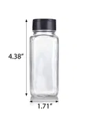 Afast Spice Storage Bottles with Black Airtight Lid 