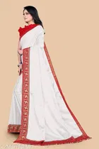 Georgette Solid Saree for Women 
