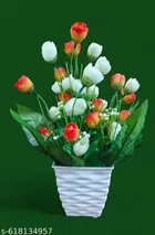 Plastic Artificial Flower With Pot,Multicolour