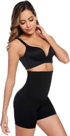 विमेंस कॉटन लाइक्रा टम्मी कण्ट्रोल 4-इन-1 ब्लेंडेड हाई वैस्ट टम्मी & थाई शेपवियर 